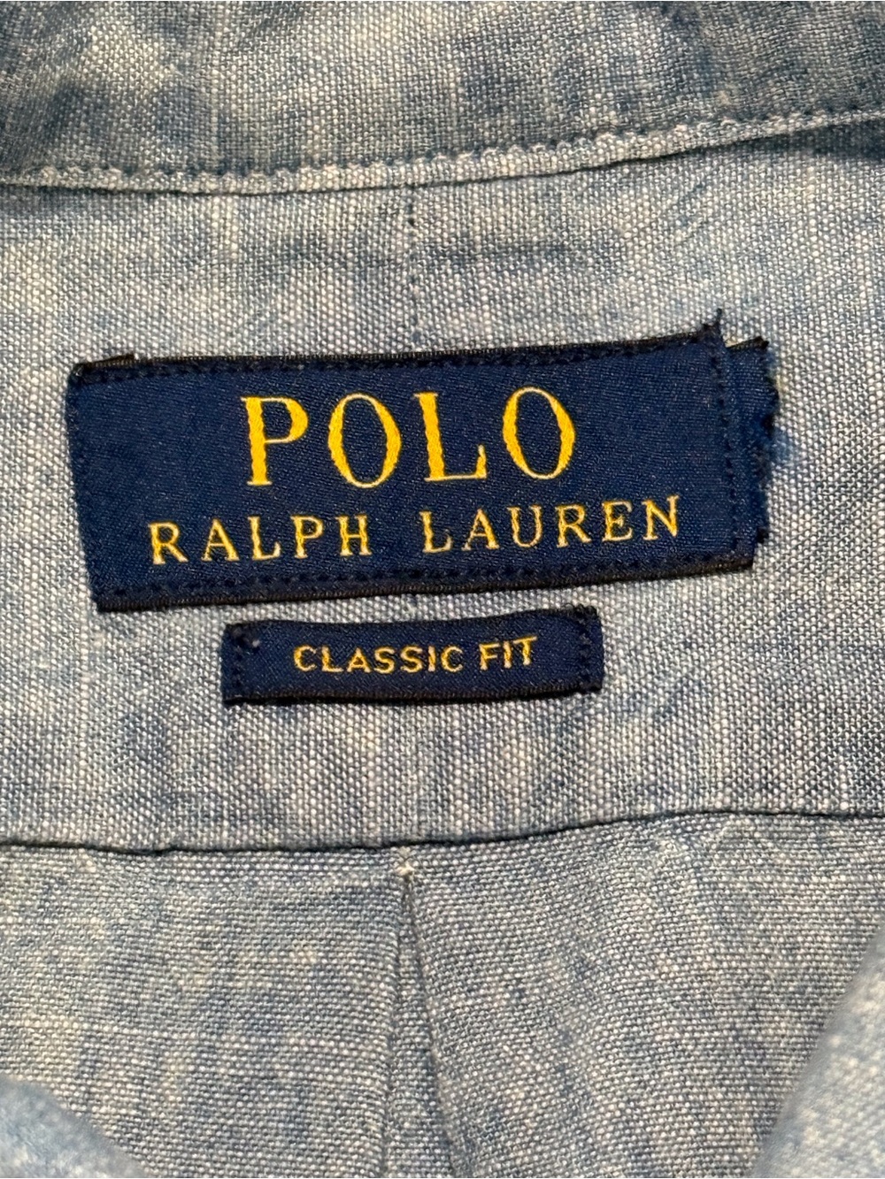 Polo Ralph Lauren Classic Fit Chambray Button Down Oxford Preppy Casual Shirt - Picture 10 of 12